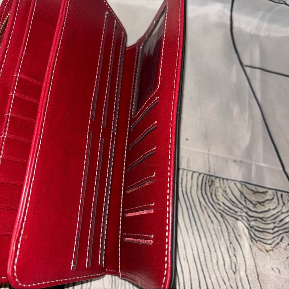 Women's Large Capacity RFID Blocking Luxury Genuine Leather Clutch Wallet - Picture 4 of 12